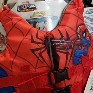 NEW SwimWays Sea Squirts Swim Trainer Life Jacket Child Spider-Man 33-55lbs